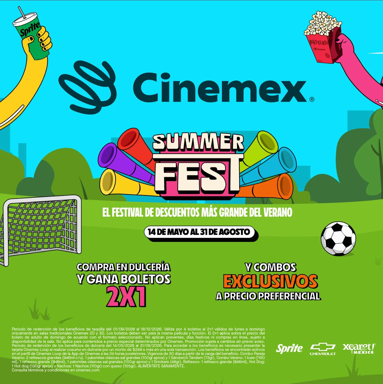 Cinemex Summer Fest 2026 ofrece premios y descuentos para disfrutar el cine en verano