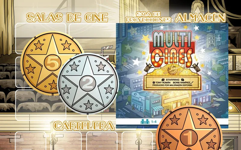 Multicines: un juego de mesa para gestionar tu propio cine con estrategia y pujas